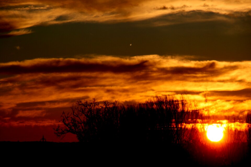 Sky red twilight