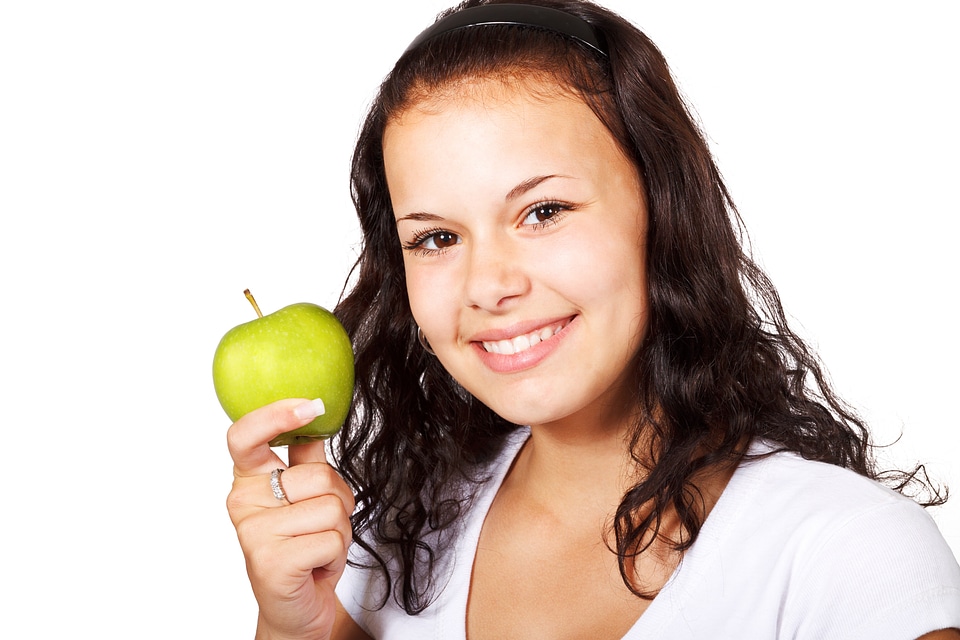 Eating food fruit