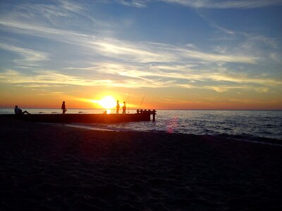 Baltic sea afterglow evening photo