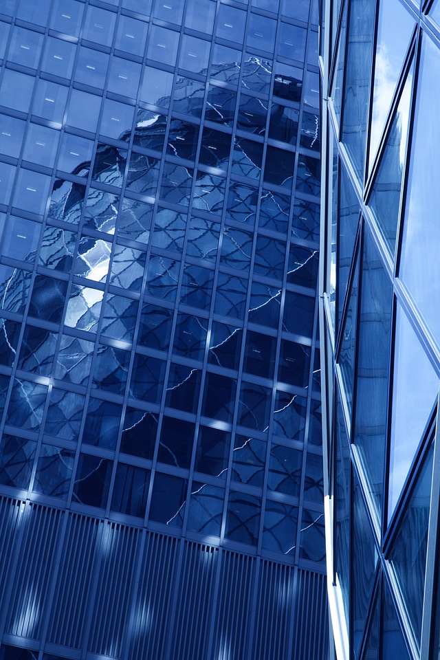 Blue building business
