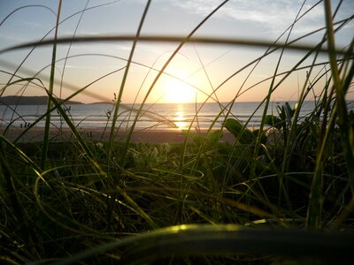 Beach of the hill sunrise guarapari photo