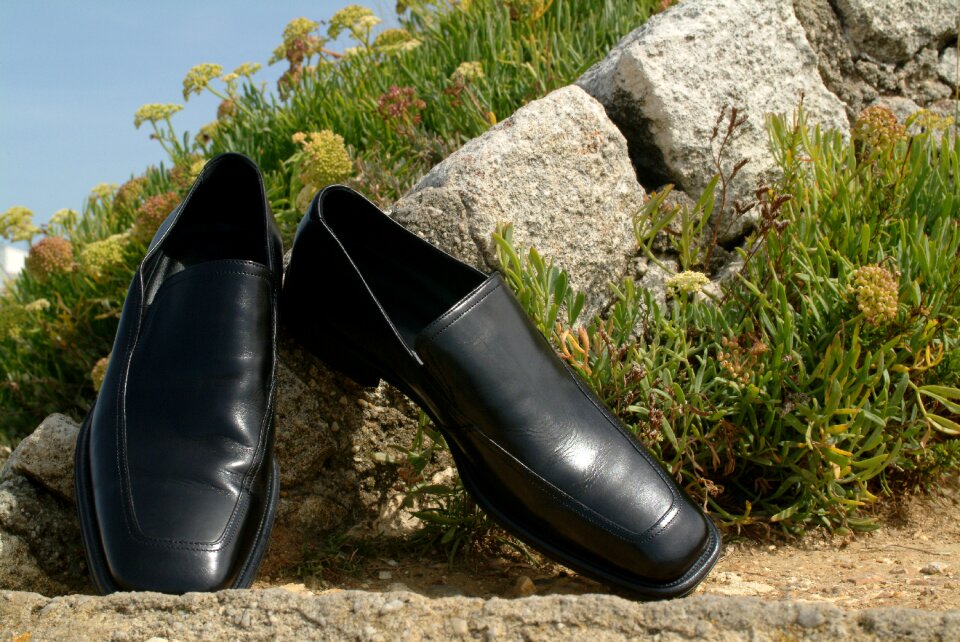 Landscape nature leather shoes