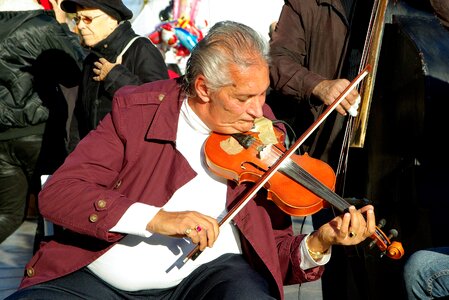 Street musician violin music photo