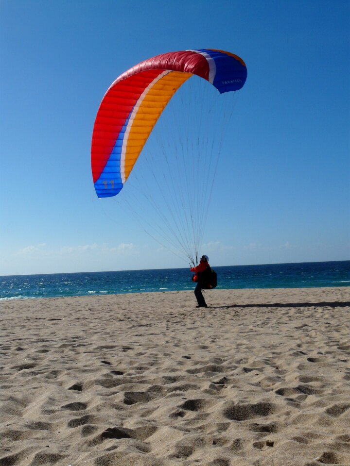 Paraglider controllable parachuting parasailing