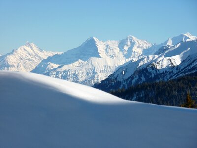 Switzerland alpine snow