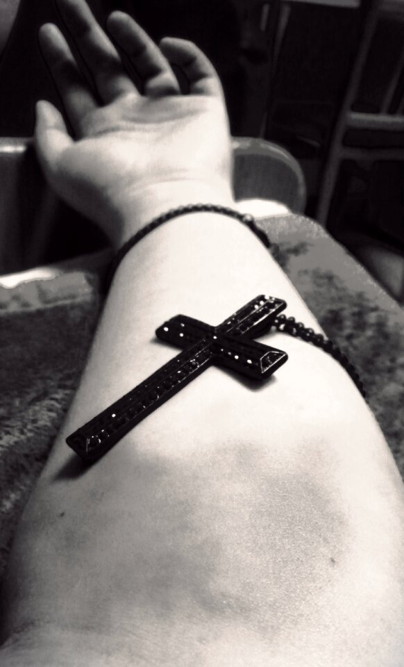 Religion cross arm