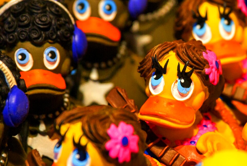 Plastic rubber duck quietscheente