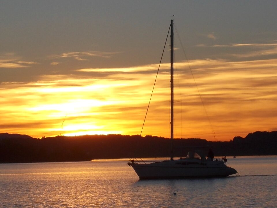 Ship sunset boat photo