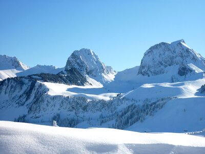 Snow wintry alpine photo