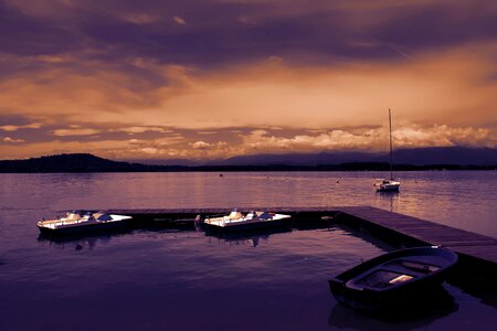 Sunset porto boats