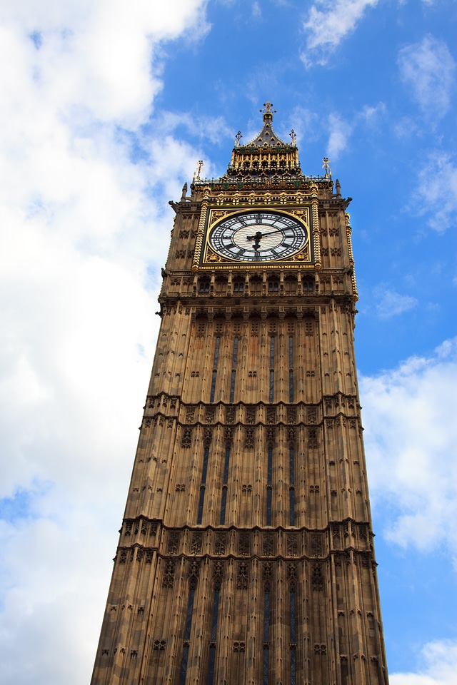 Building city clock photo