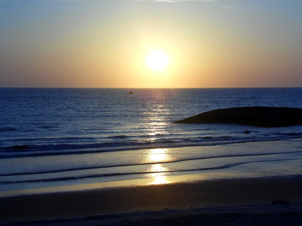 Beach of the hill dawn guarapari