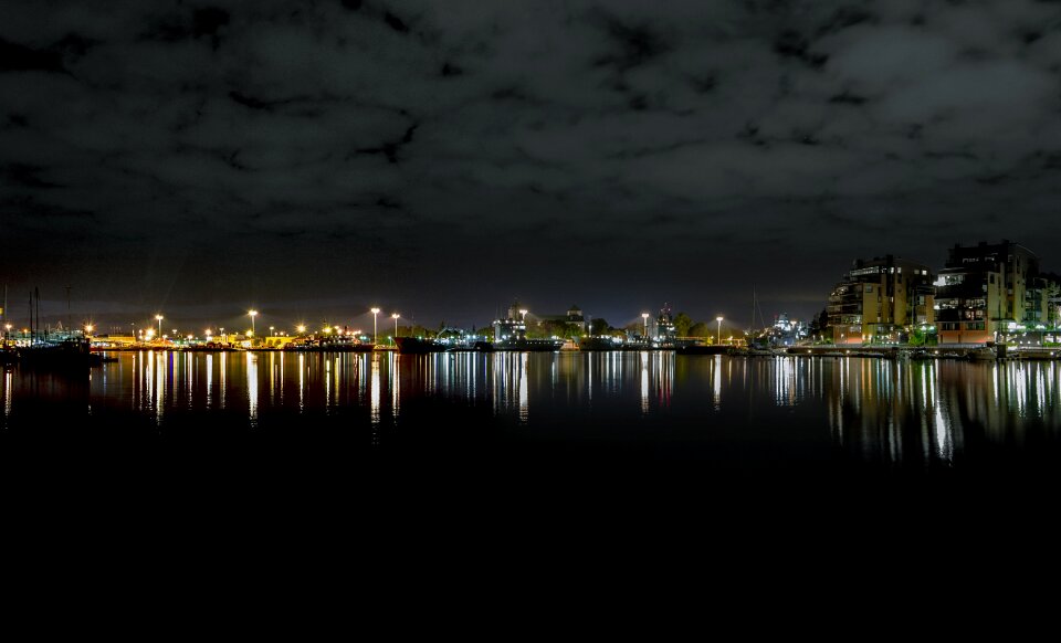 River ship reflection photo