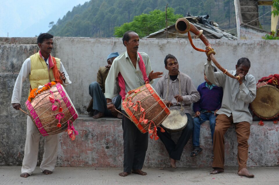Celebration indian culture himalayan drummers