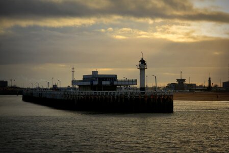 Pier lighthouse sea photo