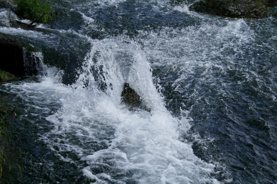 Waterfall blue river