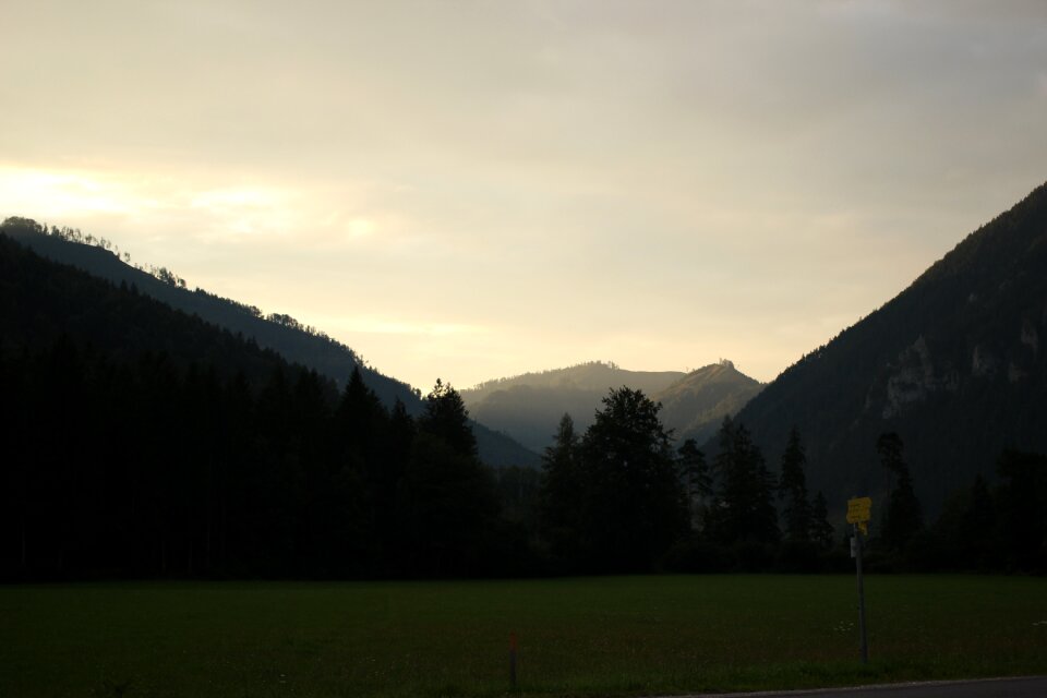 Alpine sunset austria