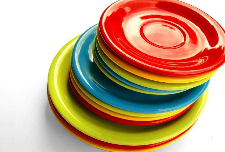 Colorful stack porcelain