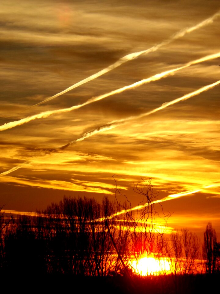 Red landscape sky