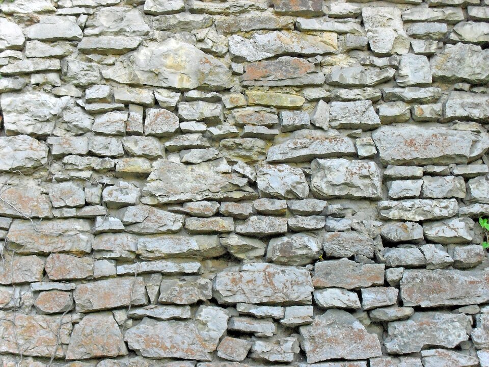 Masonry castle wall natural stone