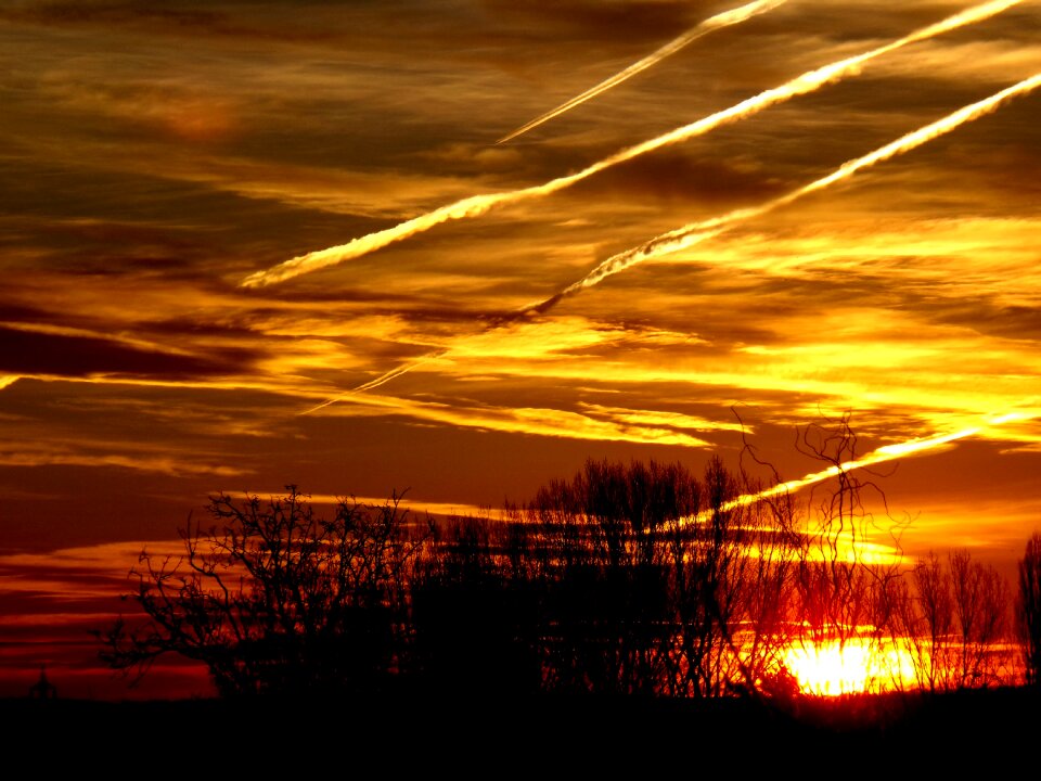 Red landscape sky