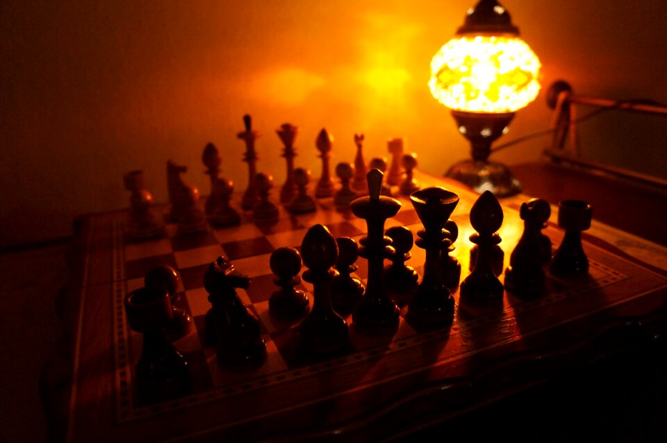Chess lamp thinking