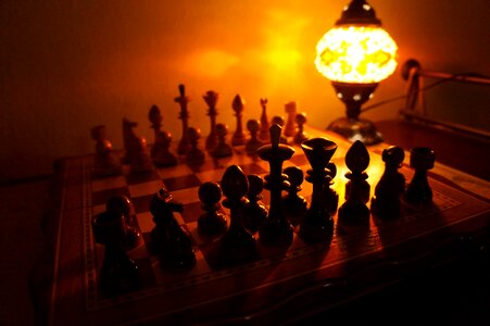 Chess lamp thinking