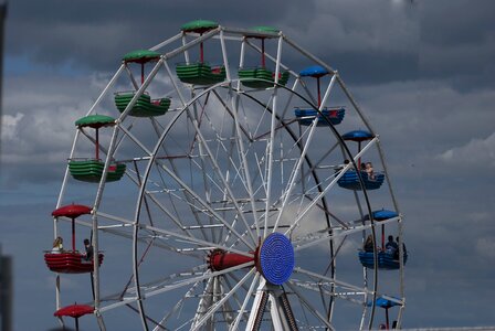 Ferris wheel funfair clouds photo