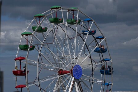 Ferris wheel funfair clouds