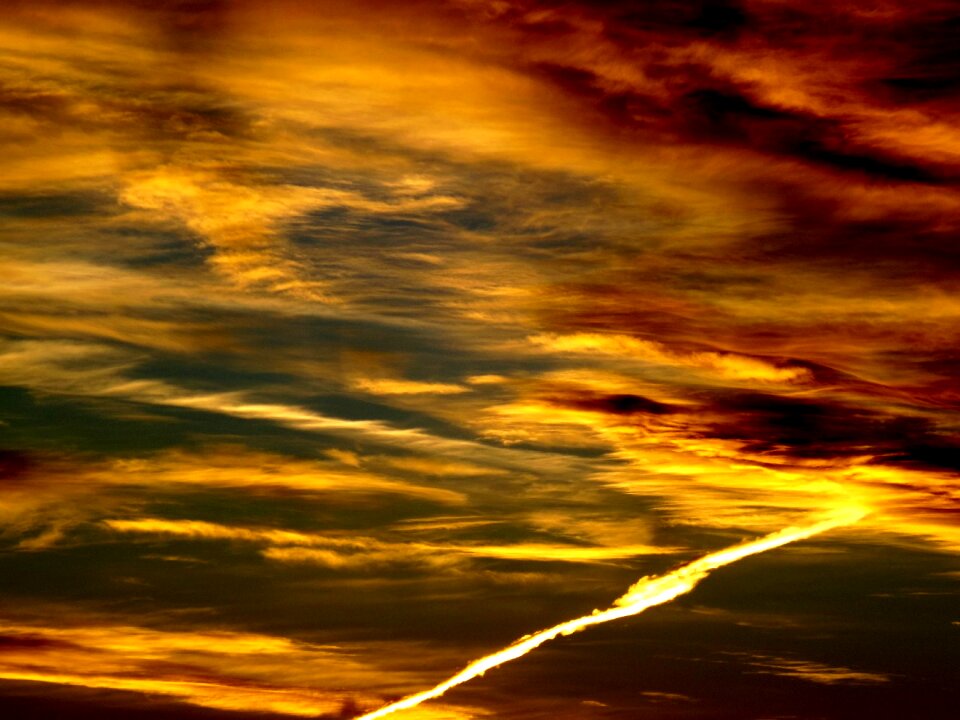 Red landscape sky