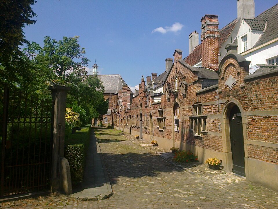 Old buildings facade belgium