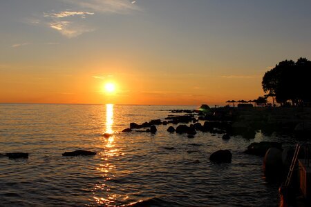 Sunset sea abendstimmung photo