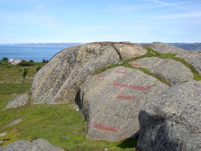 Hieroglyphics norway nature coastal landscape