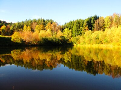 South bohemia reflection autumn photo