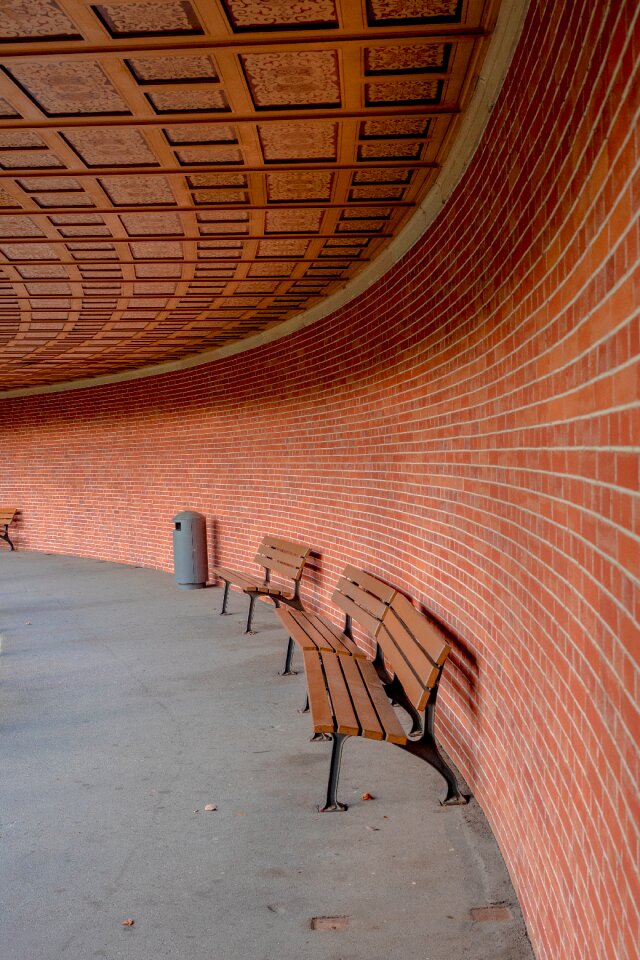 Bank bench view