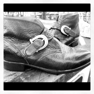 Leather cowboy fashion
