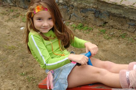 Denim skirt a smile playground