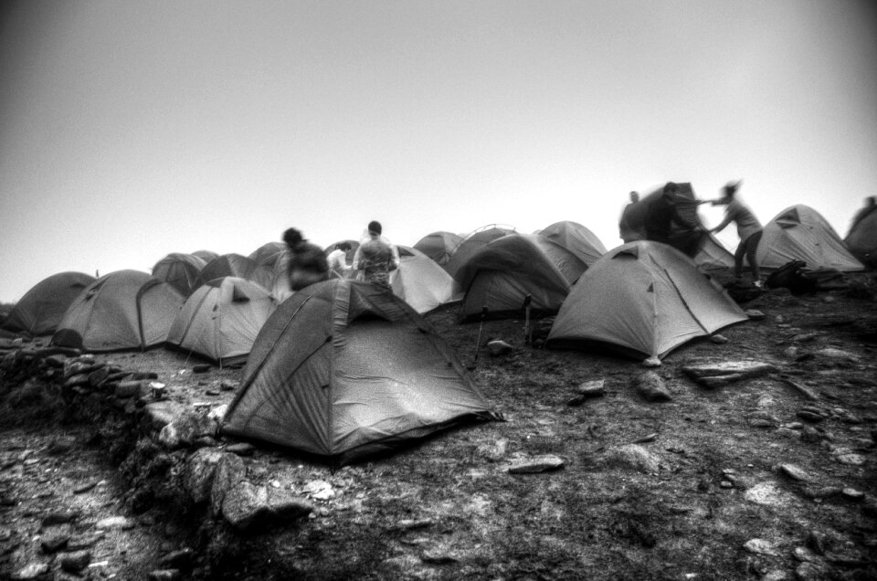 Wugongshan tent cloudy day