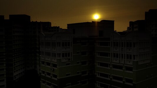 Dawn blocks sun photo