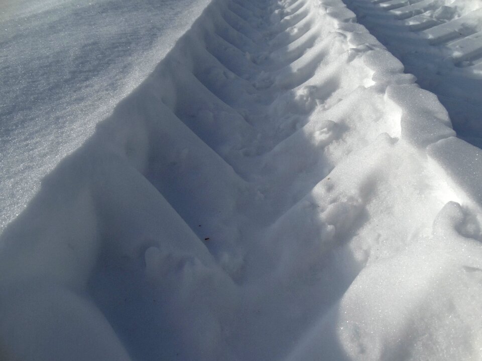 Tire track wintry winter
