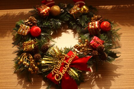 Wreath christmas dark photo