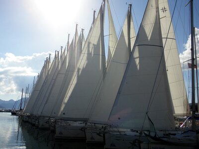 Sea sail sailboat photo