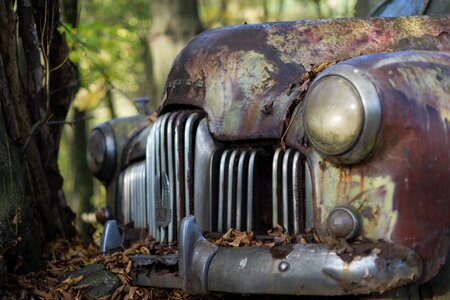Car vintage junk yard photo
