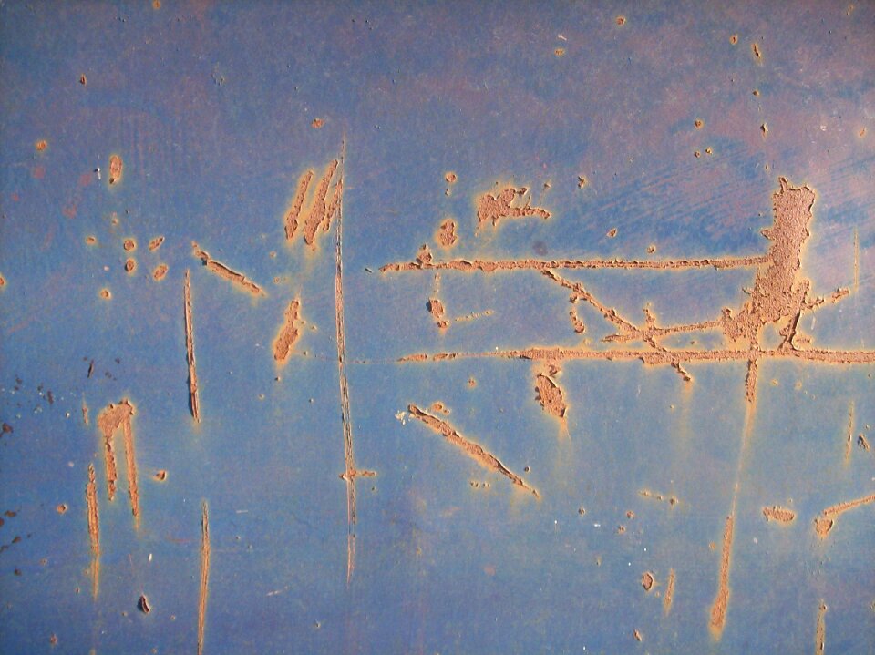 Scratched damaged wall
