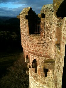 Middle ages battlements loopholes
