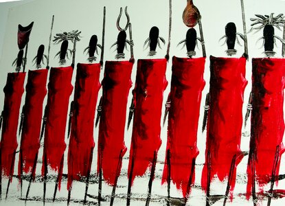 Africa warriors painting