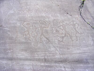 Valley camonica scriptures rock iron age