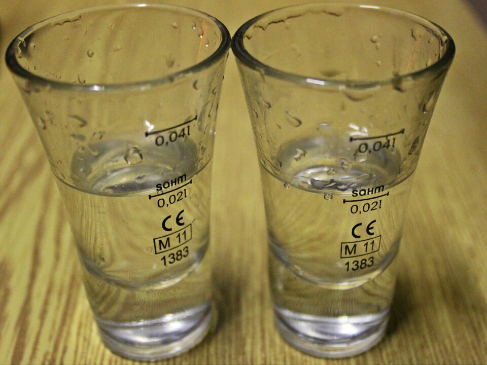Glasses alcohol detail