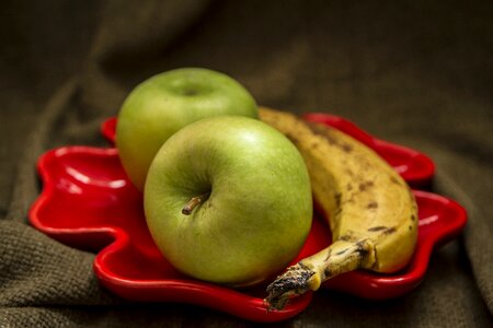 Fruit green apple banana photo