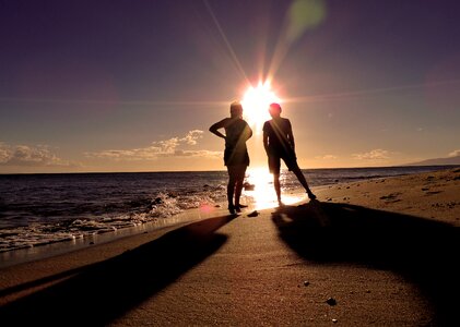 Sunset summer ocean photo